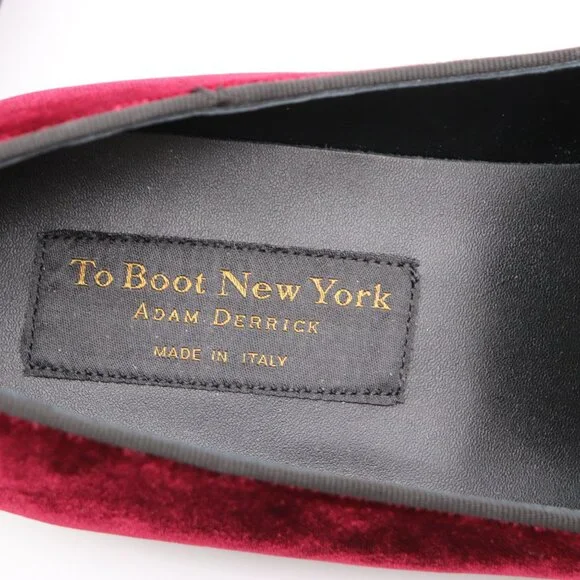To Boot New York Velvet Burgundy Men's Size 11 Slip On Dress Shoes
